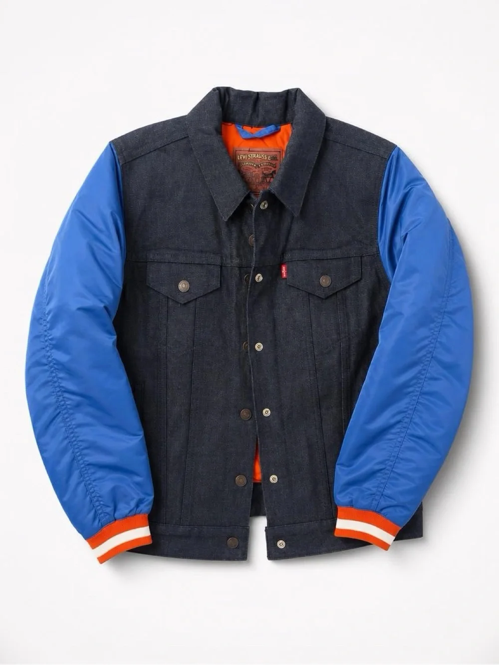 Levi's x NFL Denver Broncos Denim Varsity Hybrid Trucker Jacket - Picture 3 of 4